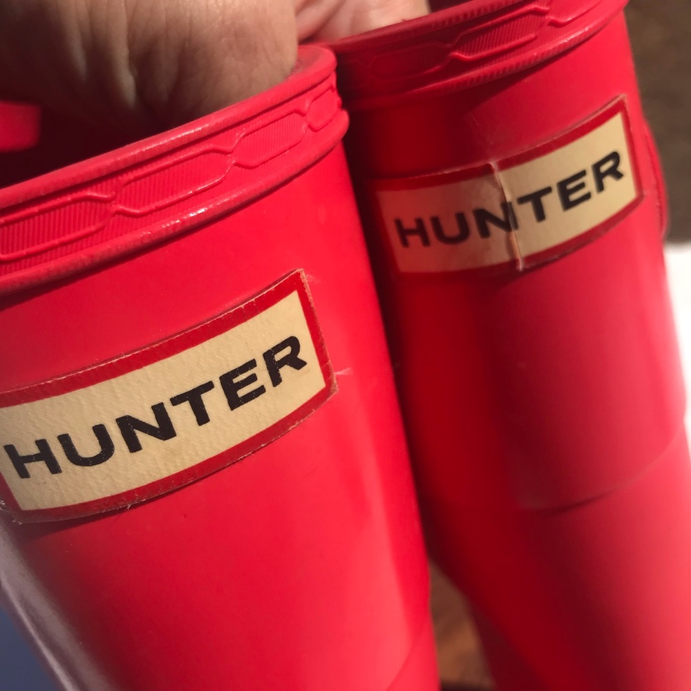 Hunter Hot Pink Wellies Rain Rubber Boots - Picture 8 of 8